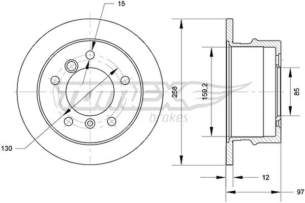 Brzdový kotúč TOMEX Brakes